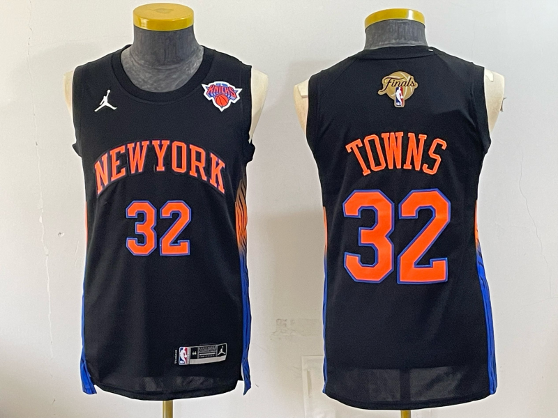 Men New York Knicks #32 Towns black 2026 Nike NBA jersey 003